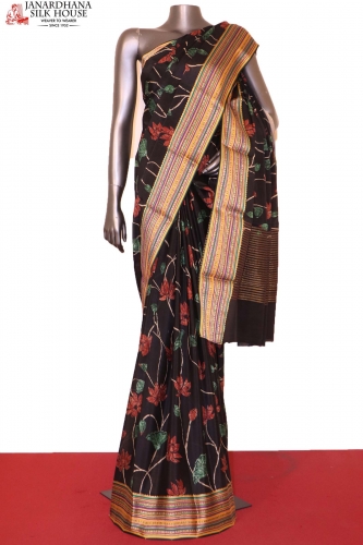 Exquisite Meenakari Printed Crepe Silk Saree